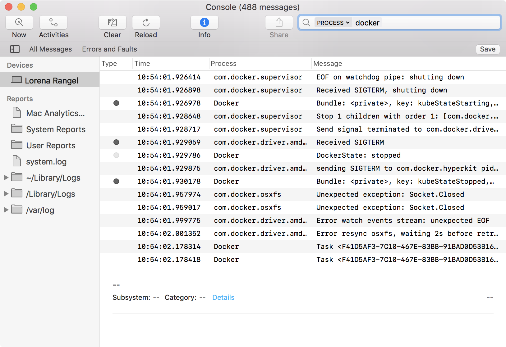 docker for mac ssh into hyperkit